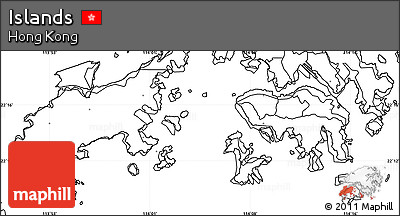 Blank Simple Map of Islands, no labels