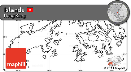 Blank Simple Map of Islands, no labels