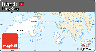 Classic Style Simple Map of Islands