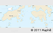 Classic Style Simple Map of Islands, single color outside