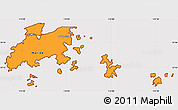 Political Simple Map of Islands, cropped outside