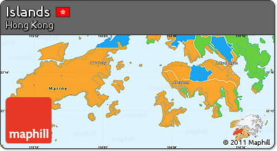 Political Simple Map of Islands