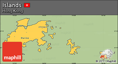 Savanna Style Simple Map of Islands, cropped outside