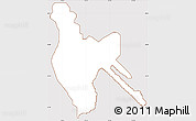 Classic Style Simple Map of Kowloon City, cropped outside