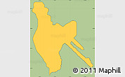 Savanna Style Simple Map of Kowloon City, cropped outside