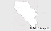 Silver Style Simple Map of Kwun Tong, cropped outside