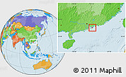 Political Location Map of Sai Kung, highlighted country, within the entire country