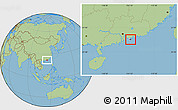 Savanna Style Location Map of Sai Kung, highlighted country, within the entire country