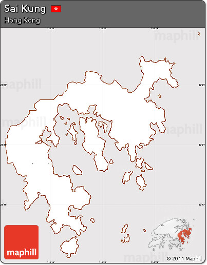 Classic Style Simple Map of Sai Kung, cropped outside