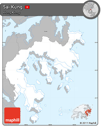 Gray Simple Map of Sai Kung