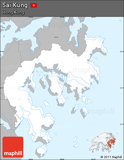 Gray Simple Map of Sai Kung