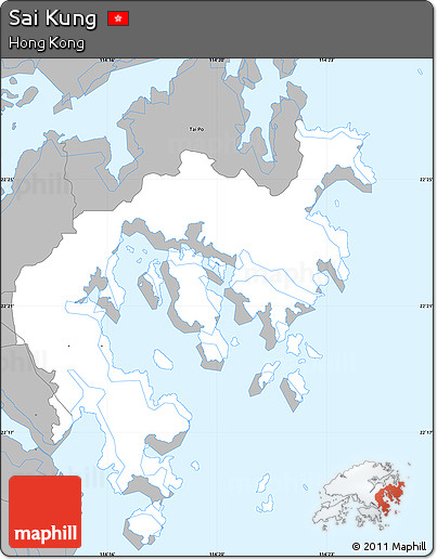 Gray Simple Map of Sai Kung