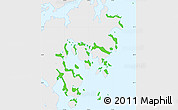 Political Simple Map of Sai Kung, single color outside