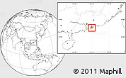 Blank Location Map of Sha Tin, highlighted country, within the entire country