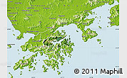 Satellite Map of Tai Po, physical outside