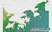 Satellite Map of Tai Po, single color outside