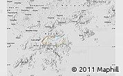 Shaded Relief Map of Tai Po, desaturated