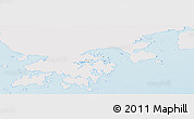 Shaded Relief Panoramic Map of Tai Po, single color outside