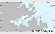 Gray Simple Map of Tai Po, single color outside