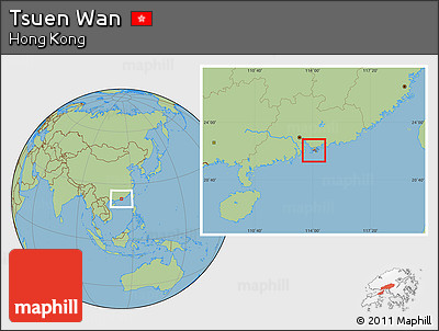 Savanna Style Location Map of Tsuen Wan