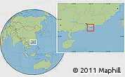 Savanna Style Location Map of Tsuen Wan, highlighted country, within the entire country