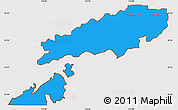 Political Simple Map of Tsuen Wan, cropped outside