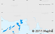 Political Simple Map of Tsuen Wan, single color outside