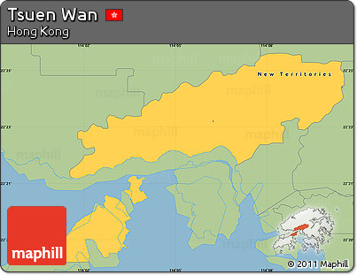 Savanna Style Simple Map of Tsuen Wan