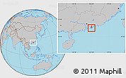 Gray Location Map of Yau Tsim Mong