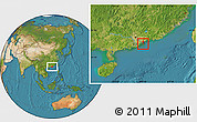 Satellite Location Map of Yau Tsim Mong