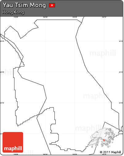 Blank Simple Map of Yau Tsim Mong