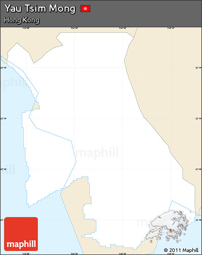 Classic Style Simple Map of Yau Tsim Mong