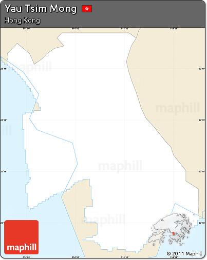 Classic Style Simple Map of Yau Tsim Mong