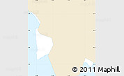 Classic Style Simple Map of Yau Tsim Mong, single color outside