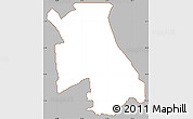 Gray Simple Map of Yau Tsim Mong, cropped outside