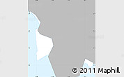 Gray Simple Map of Yau Tsim Mong, single color outside