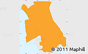 Political Simple Map of Yau Tsim Mong, single color outside, borders and labels