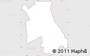 Silver Style Simple Map of Yau Tsim Mong, cropped outside