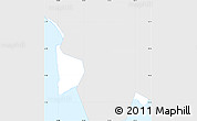 Silver Style Simple Map of Yau Tsim Mong, single color outside