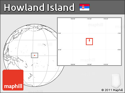 Blank Location Map of Howland Island