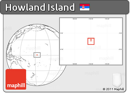 Blank Location Map of Howland Island