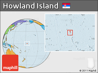Blank Location Map of Howland Island, political outside