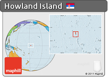 Blank Location Map of Howland Island, political outside