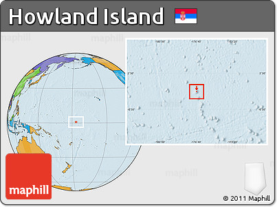 Blank Location Map of Howland Island, political outside