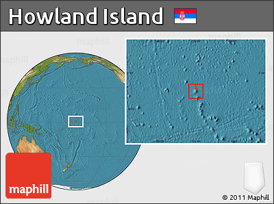 Blank Location Map of Howland Island, satellite outside