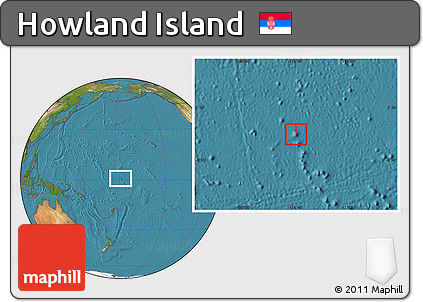 Blank Location Map of Howland Island, satellite outside