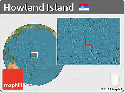 Blank Location Map of Howland Island, satellite outside