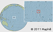 Blank Location Map of Howland Island, savanna style outside, hill shading outside