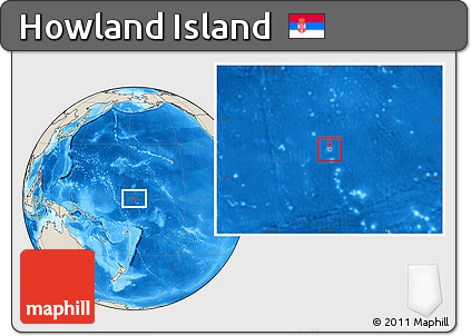 Blank Location Map of Howland Island, shaded relief outside