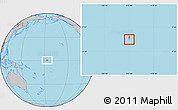 Physical Location Map of Howland Island, gray outside